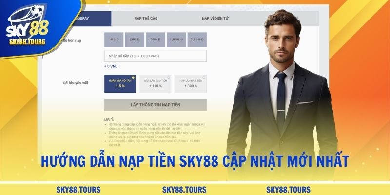 Hướng dẫn nạp tiền SKY88 cập nhật mới nhất